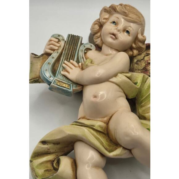 Vintage Simonetti Set of Two Cherubs/Angels Playing Instruments - Picture 3 of 7